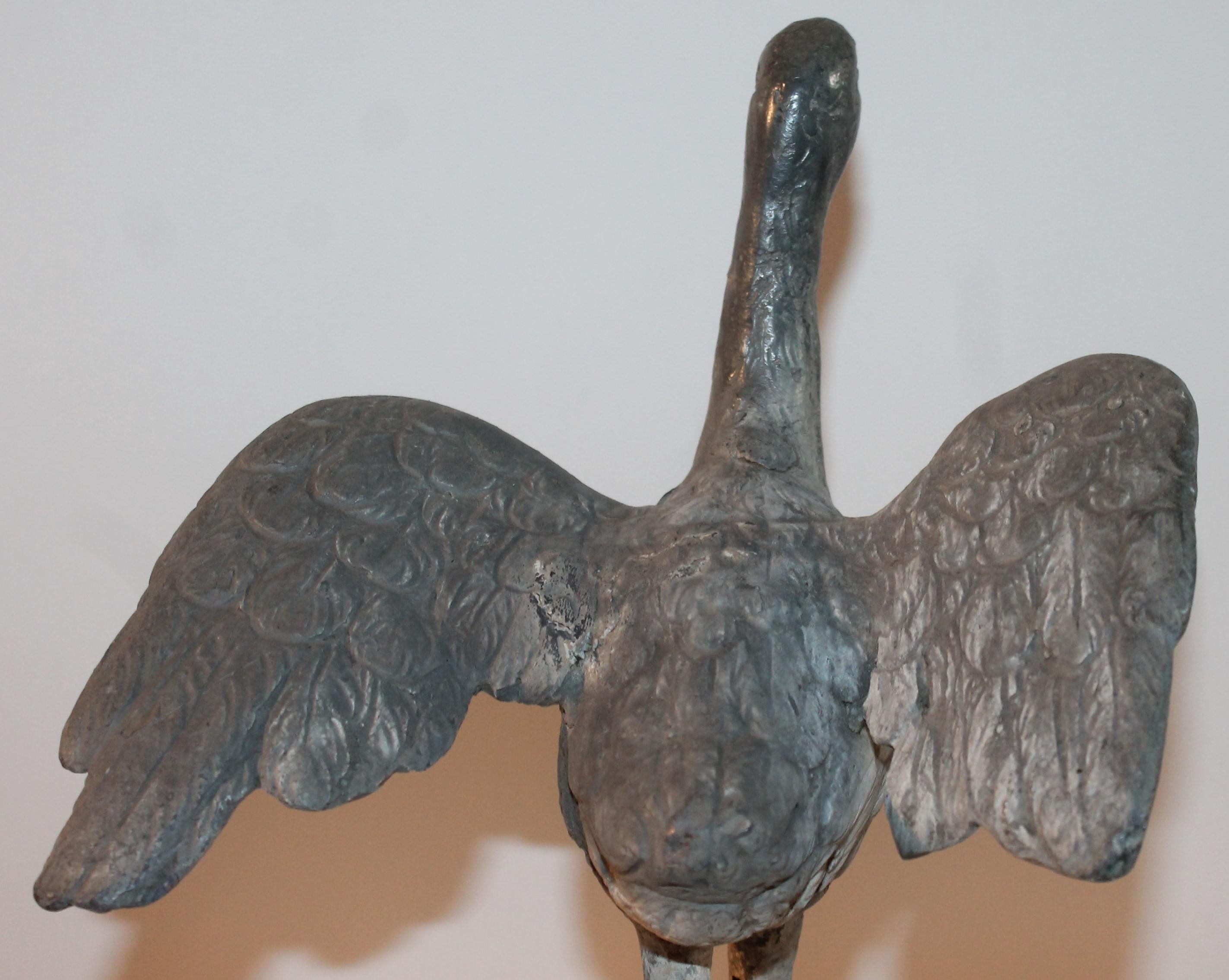 19th Century Zinc Folk Art Baby Goose In Good Condition For Sale In Los Angeles, CA