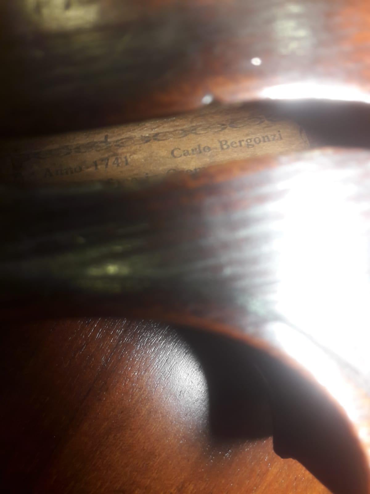 19th Century Carlo Bergonzi Luthier Style Violin, with Label, circa 1860 9