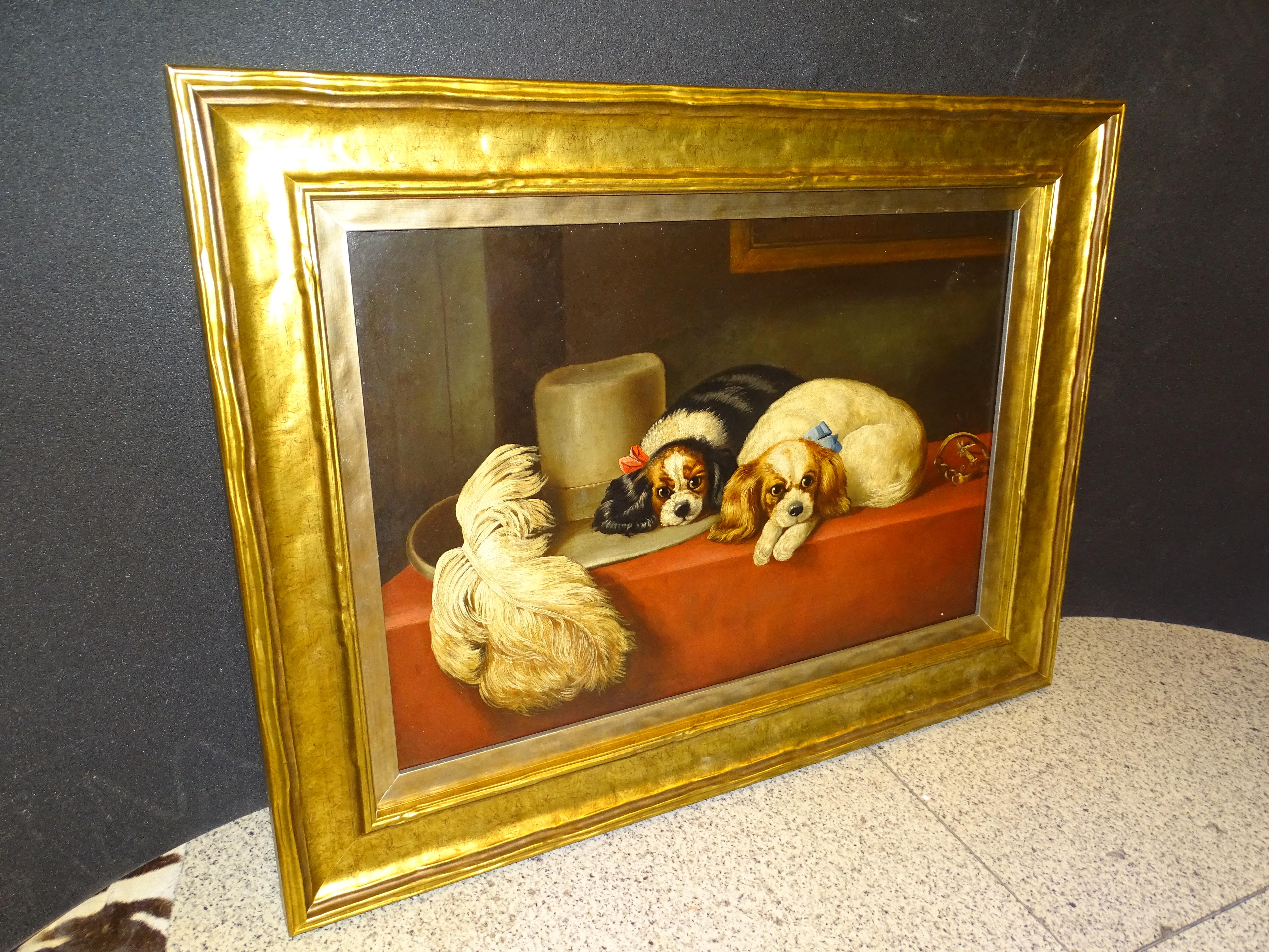 19th Century English Dogs Painting, Cavalier King Dog 3