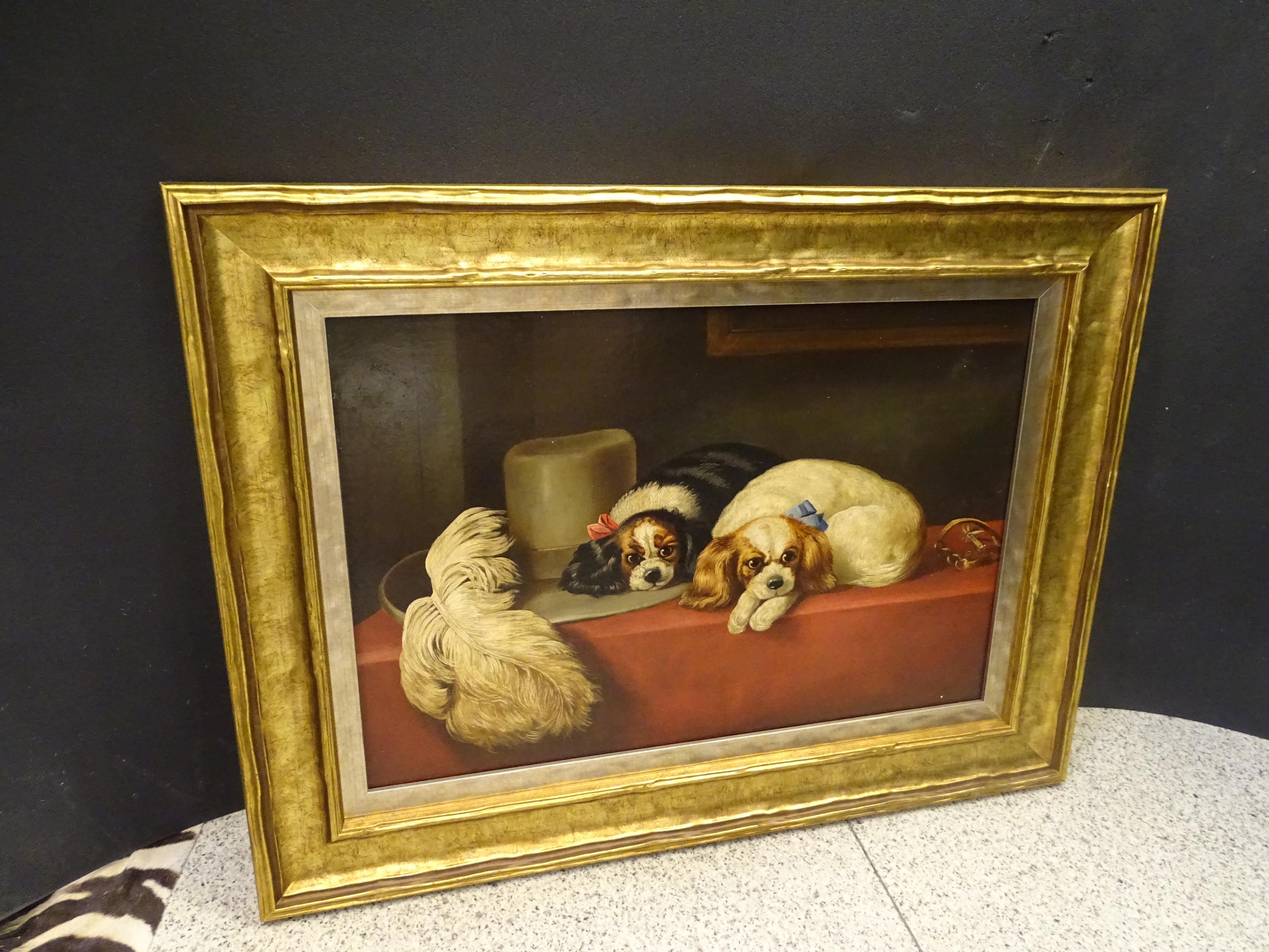 19th Century English Dogs Painting, Cavalier King Dog 5