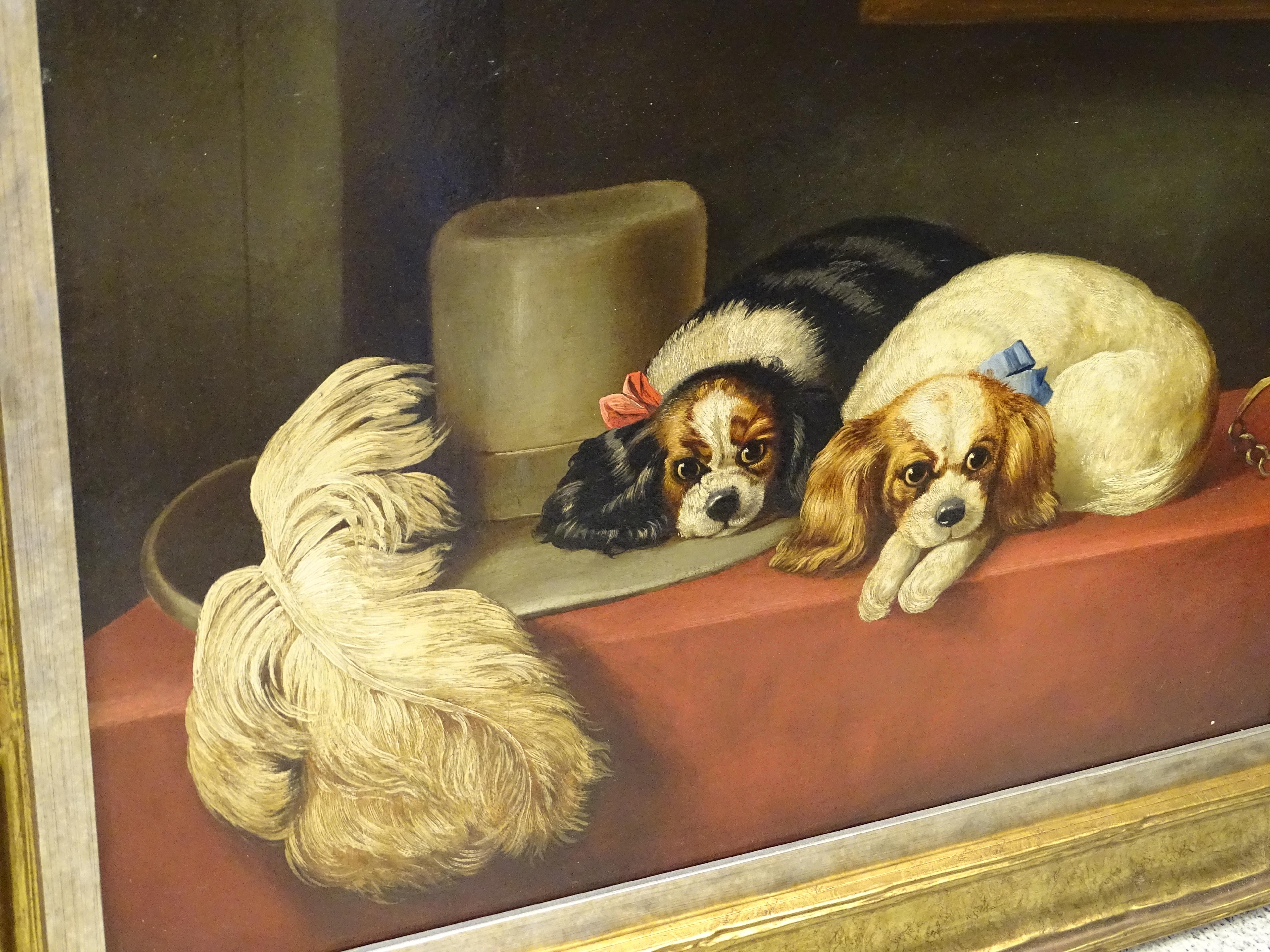 19th Century English Dogs Painting, Cavalier King Dog 8