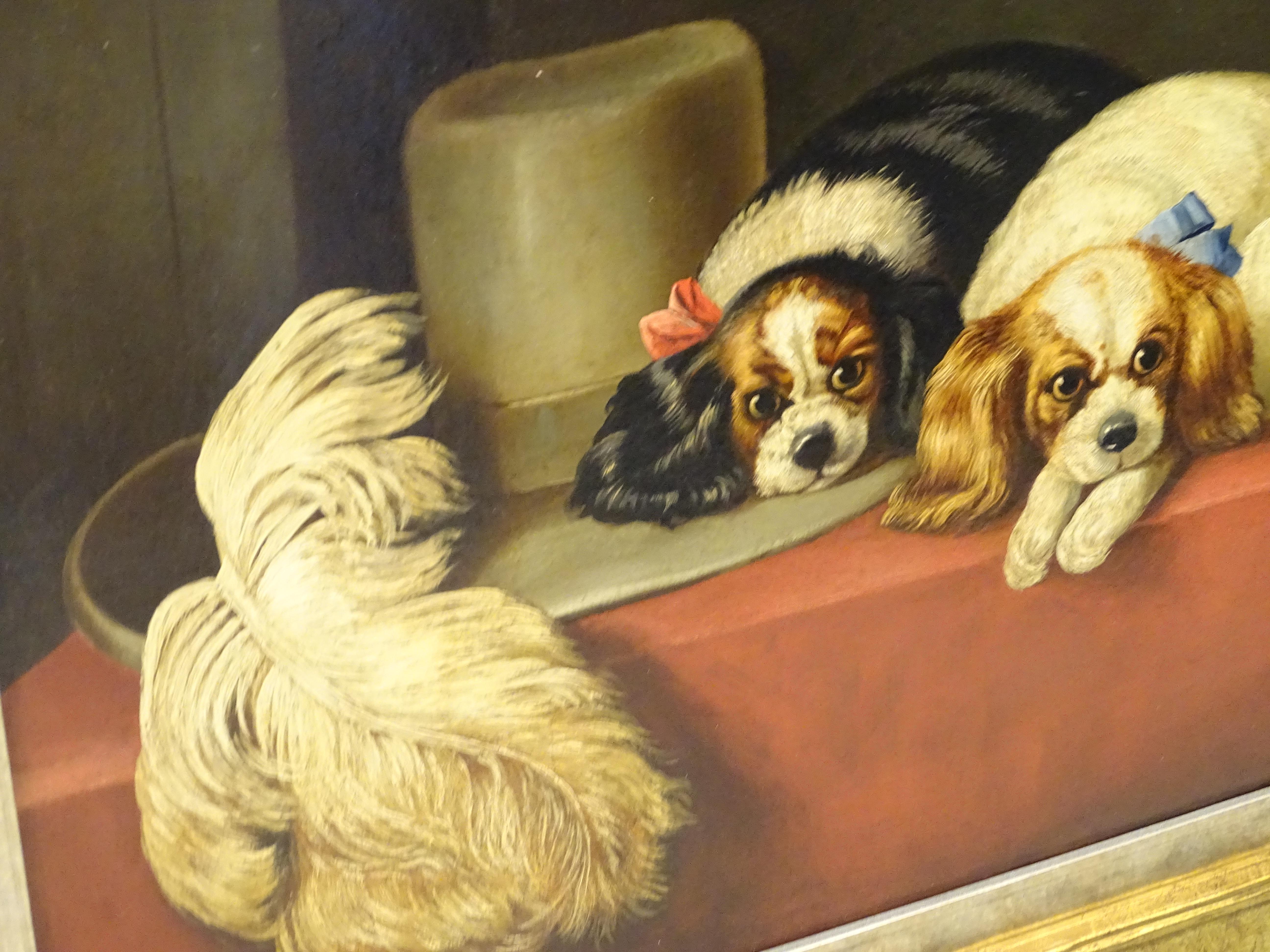 19th Century English Dogs Painting, Cavalier King Dog 12