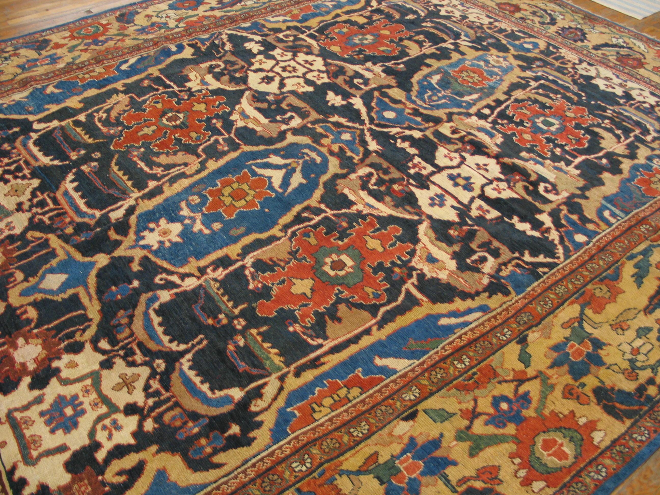 19th Century Persian Ziegler Sultanabad Carpet ( 10'8