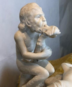 19th Century Venetian Carrara Marble Inkwell