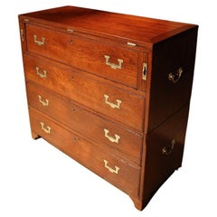 19th Century Campaign Bachelor Chest of Drawers