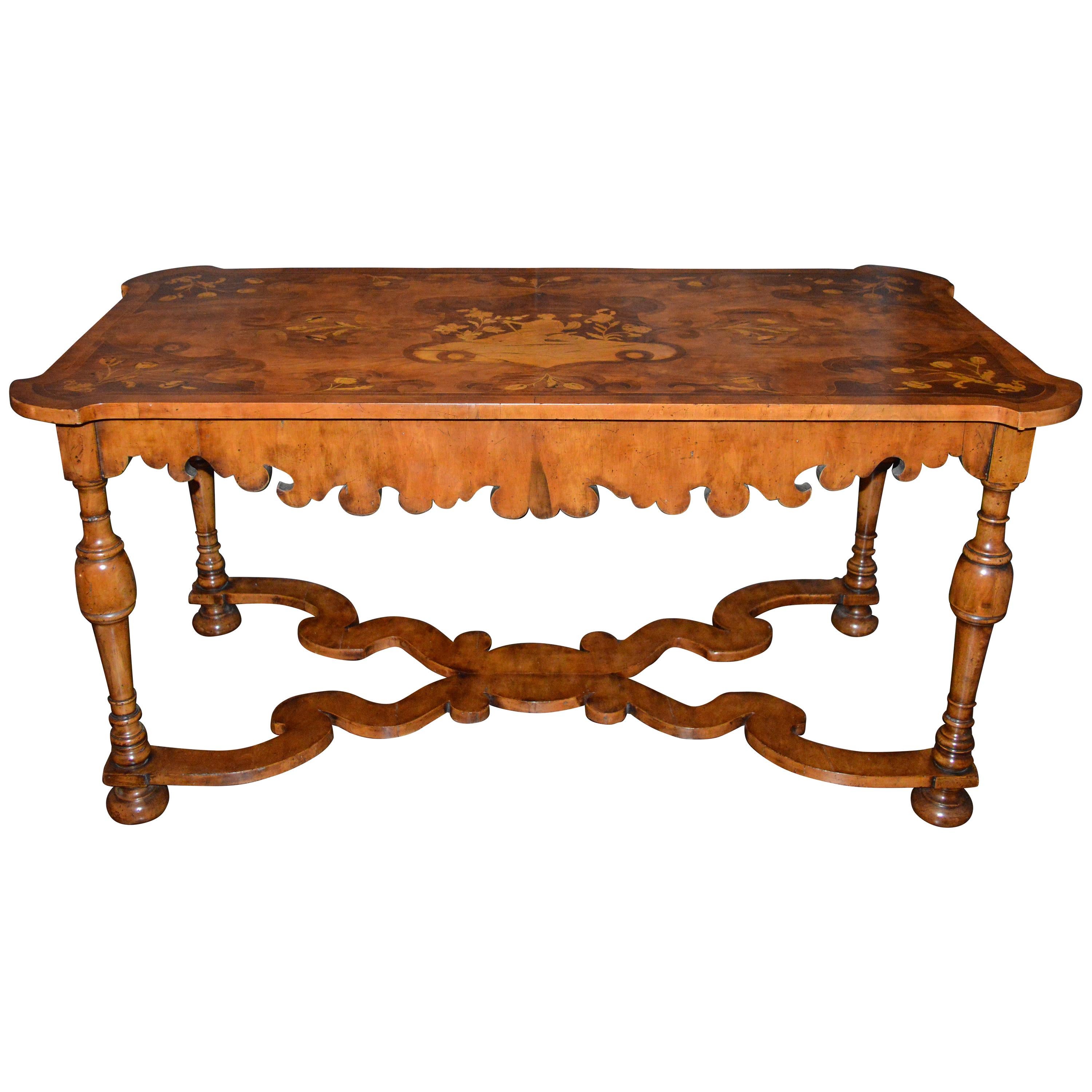 19th Century Italian Marquetry Inlaid Table