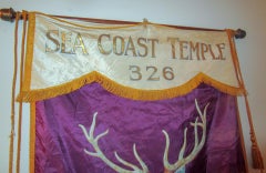Stendardo grande della Loggia degli Elks del XIX secolo Seacoast Temple Atlantic Highlands New Jersey