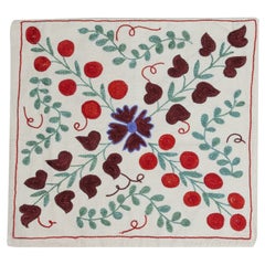Housse de coussin brodée 19 "x17". Taie d'oreiller faite à la main. Oreiller coloré