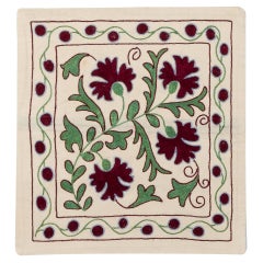 Handmade New Asian / Uzbek Silk Embroidered Suzani Throw Pillow Cover