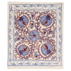 19"x19" Home Decor Silk Embroidery Suzani Cushion Cover from Uzbekistan