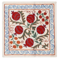 New Pomegranate Tree Design Silk Hand Embroidery Suzani Cushion Cover