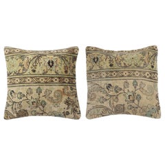 19"x19" SET OF 2 - Turkish Rug Pillowcases. Cushion Covers. Vintage Toss Pillows