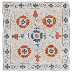 19"x20" 100% Silk Handmade Cushion Cover, Embroidered Suzani Fabric Lace Pillow 19"x20" 100% Silk Handmade Cushion Cover, Embroidered Suzani Fabric Lace Pillow