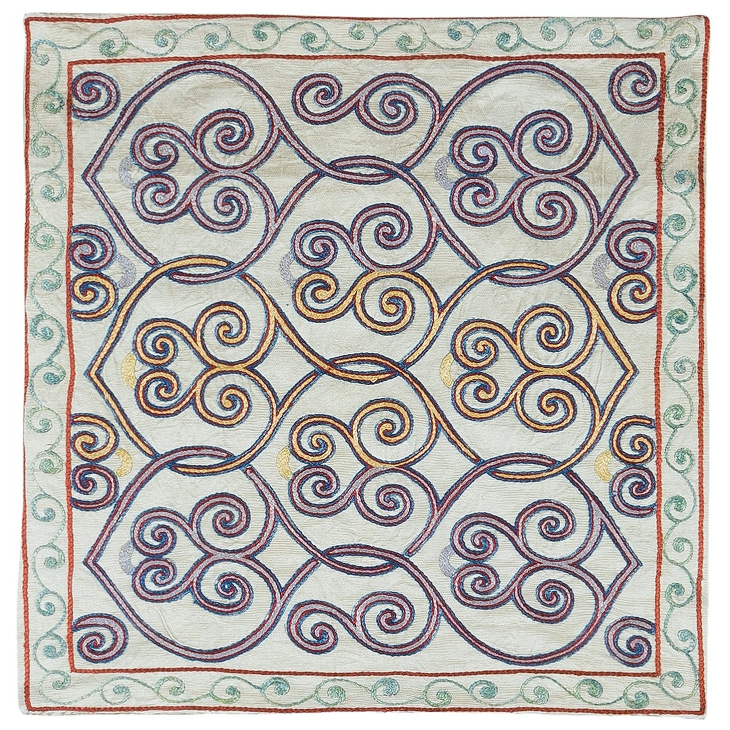 Housse de coussin en soie, oreiller en dentelle brodée. Tout nouveau coussin d
appoint en vente