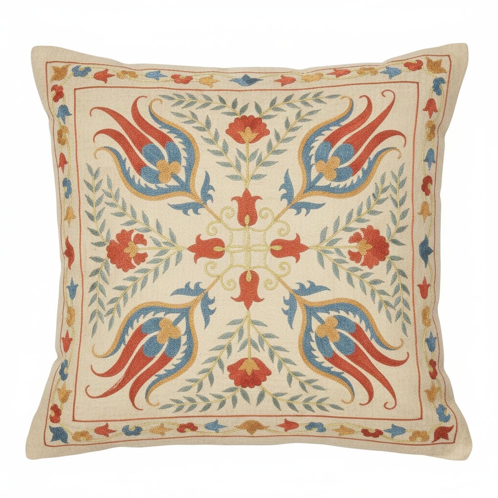 19 "x21" Housse de coussin 100% soie. Oreiller en dentelle brodée. The Moderns Pillow (oreiller)