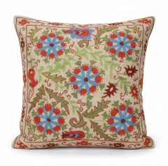 Taie d
oreiller brodée 100 % soie. Fabriqué à la main Coussin. Coussin The Moderns