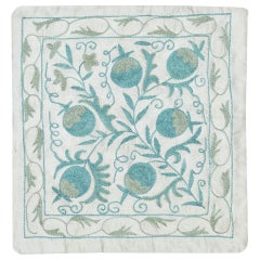 Cuscino ricamato 19 "x21". Copricuscino fatto a mano. Cuscino in pizzo di cotone
