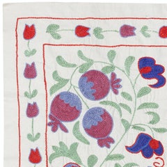 19x36 in Embroidered Wall Hanging. Cotton Tablecloth. Handmade Tapestry