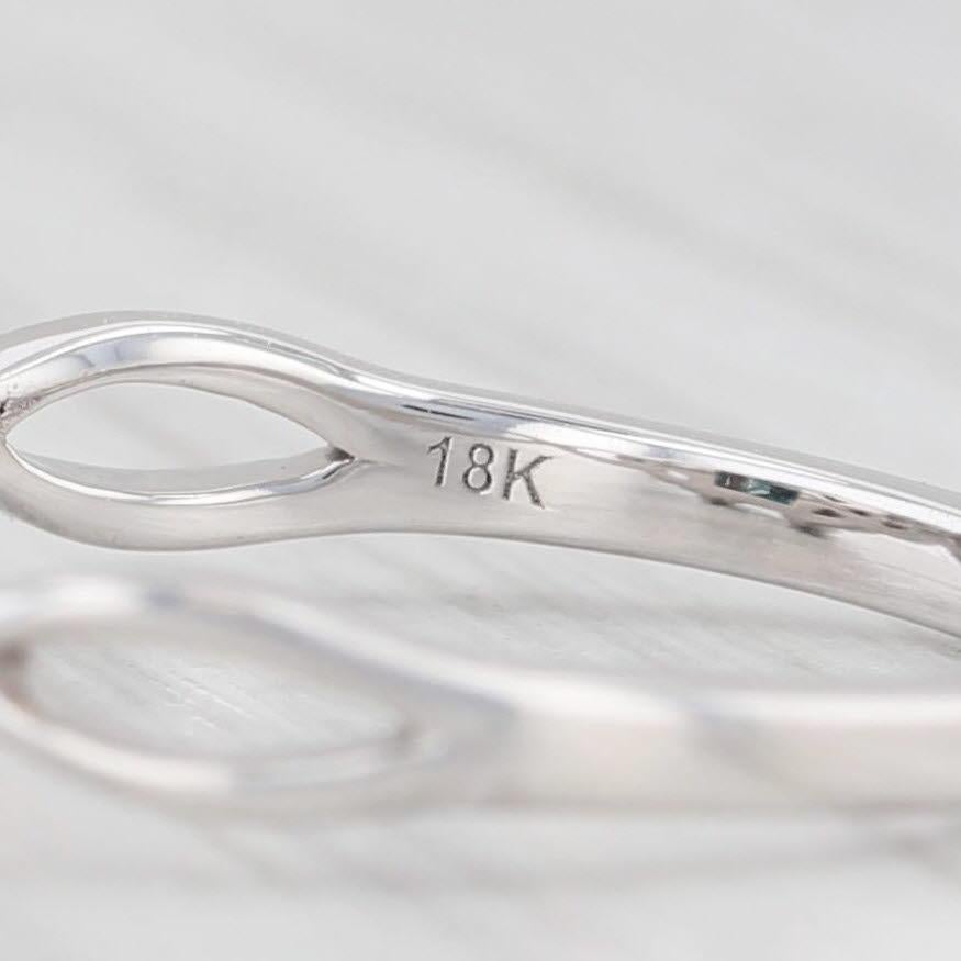 1ct Blue Princess Diamond Solitaire Engagement Ring 18k Gold Sz 6.5 Celtic Knots For Sale 2