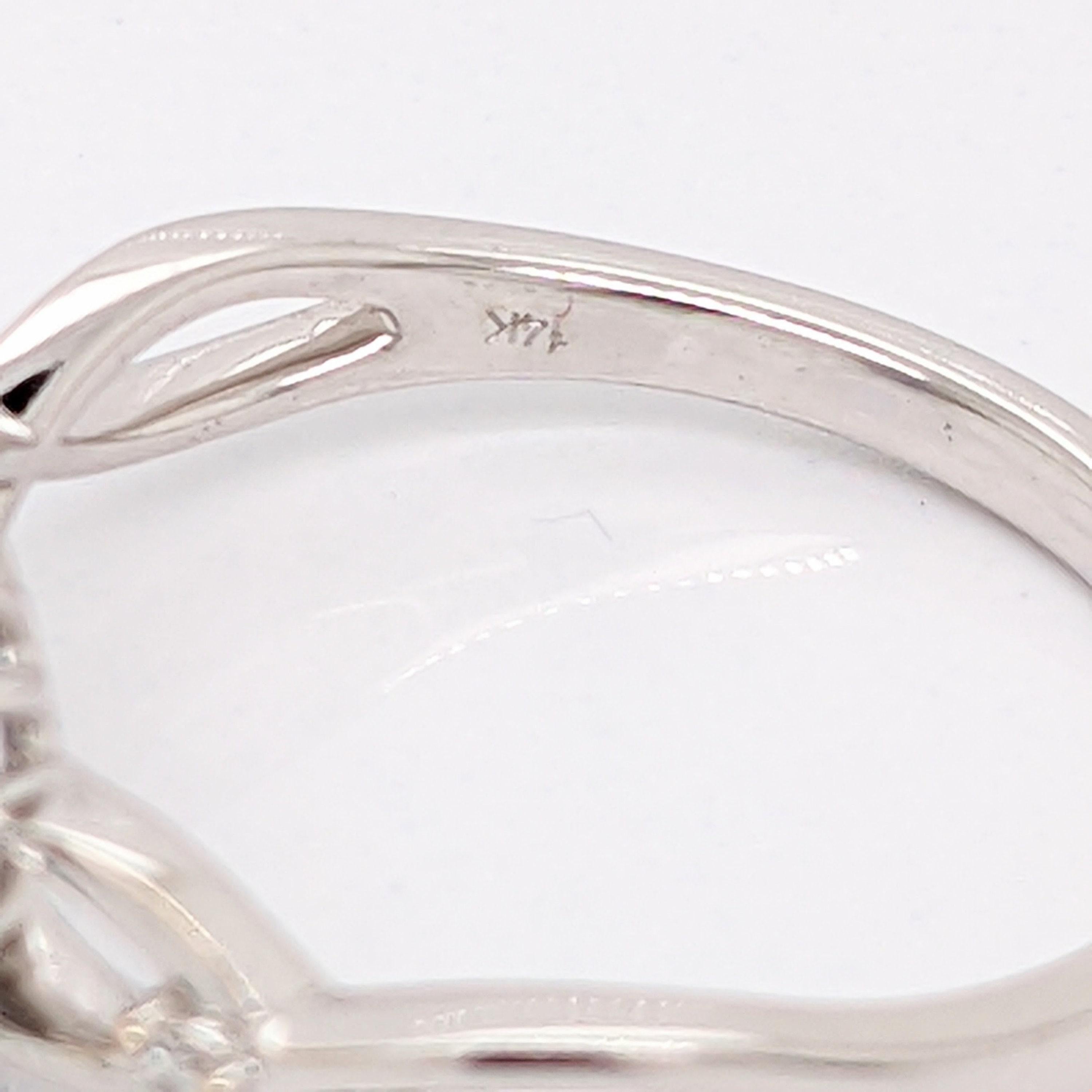 1ct Blue Sapphire Ring w Earth Mined Diamonds in Solid 14K White Gold Oval 7x6mm For Sale 3