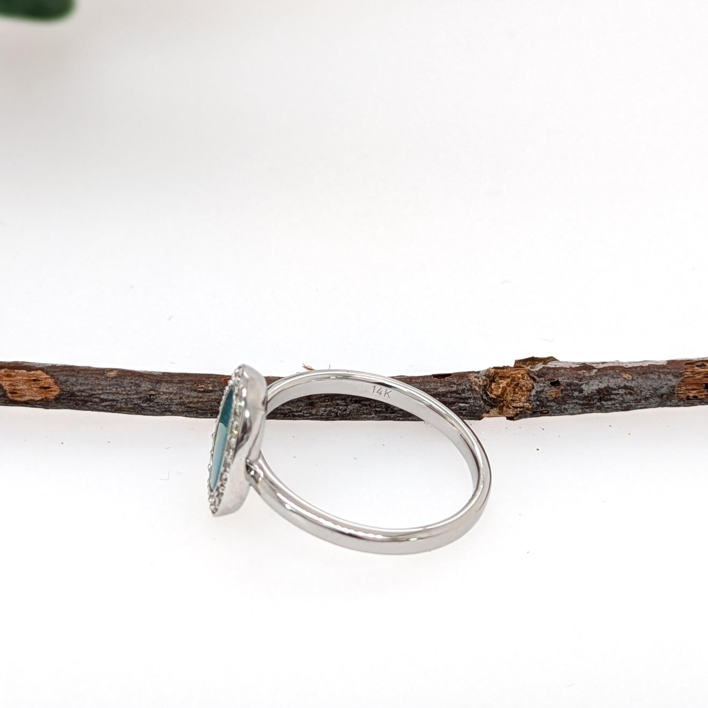 1ct Boulder Opal Ring w Diamond Accents in 14K Gold  Fancy Shape 9x7mm For Sale 1