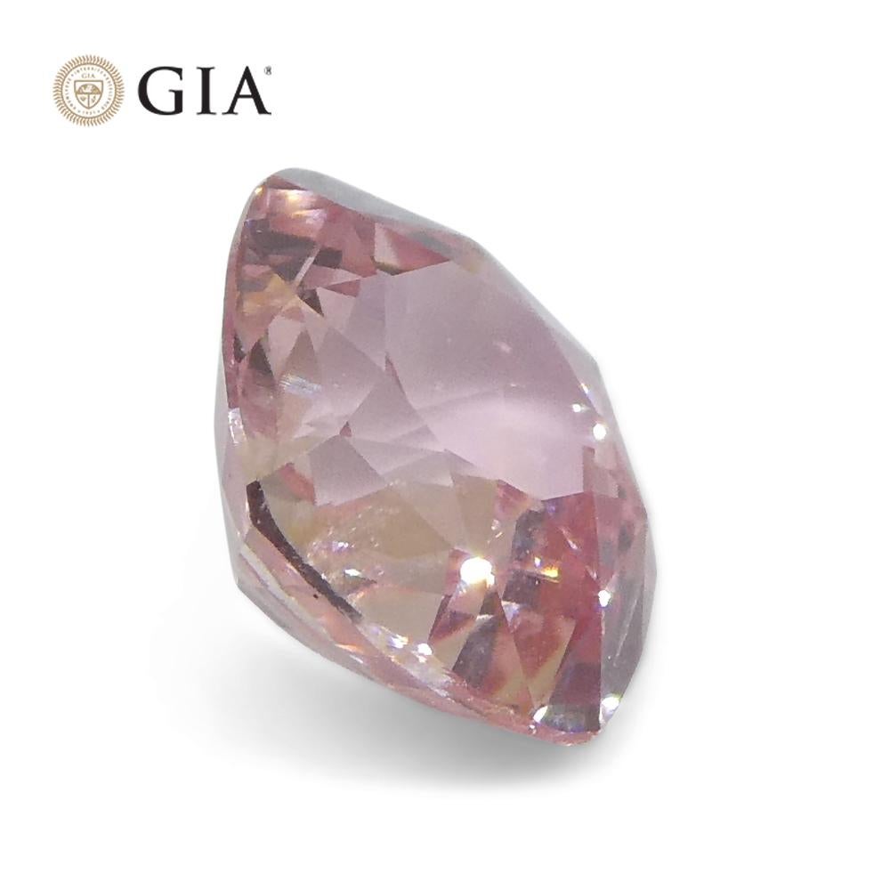 1ct Cushion Orangy Pink Padparadscha Sapphire GIA Certified Sri Lanka Unheated For Sale 11