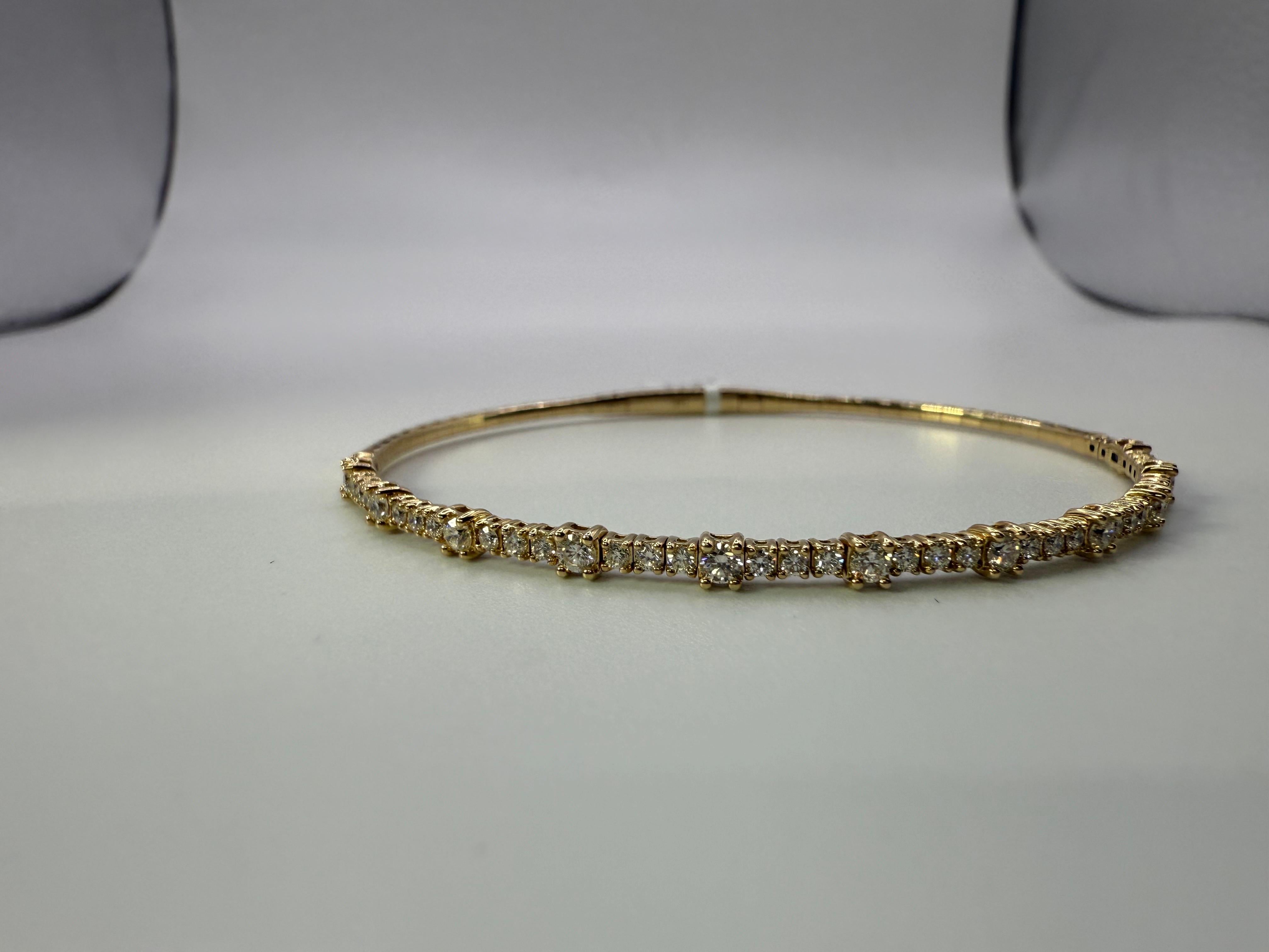 Taglio brillante 1ct diamond bracelet bangle flexible diamond bracelet super popular bracelet in vendita