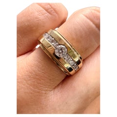 Bague en diamant 1ct Alliance en or 14Kt avec diamant