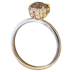 1 Karat Diamant Vintage Ring 18KT Gelbgold handgraviert mit Details