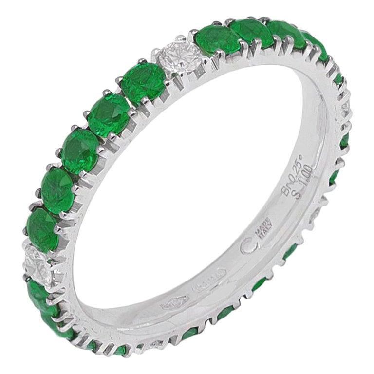 For Sale:  1ct Emeralds and Diamonds Eternity Band