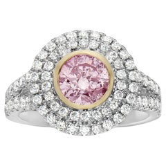 Used 1ct GIA Light Pink Round Diamond Ring