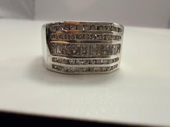 1ct Mens diamond wedding band diamond ring unisex