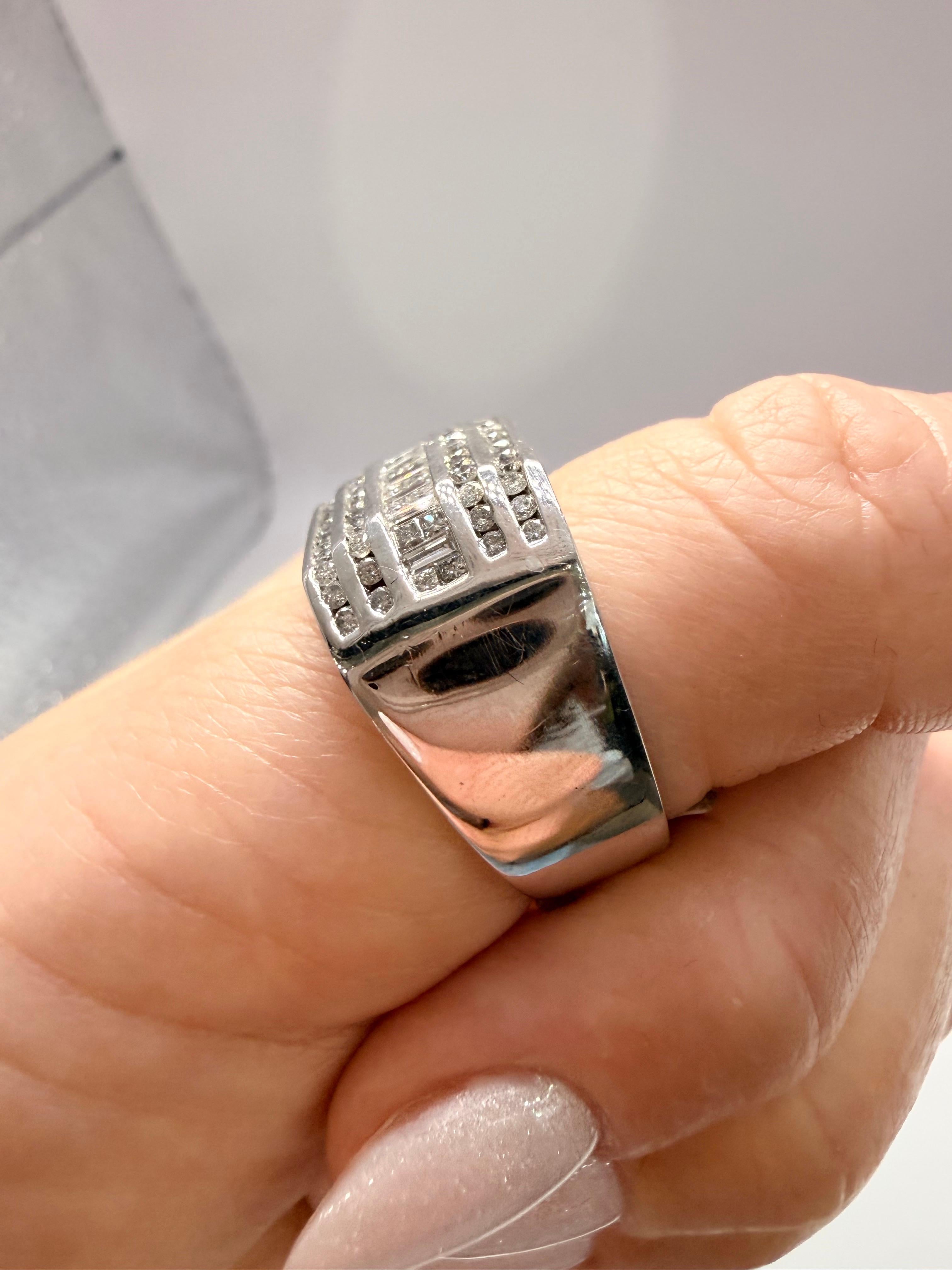 1ct Herren Diamant Ehering Diamantring unisex für Damen oder Herren im Angebot