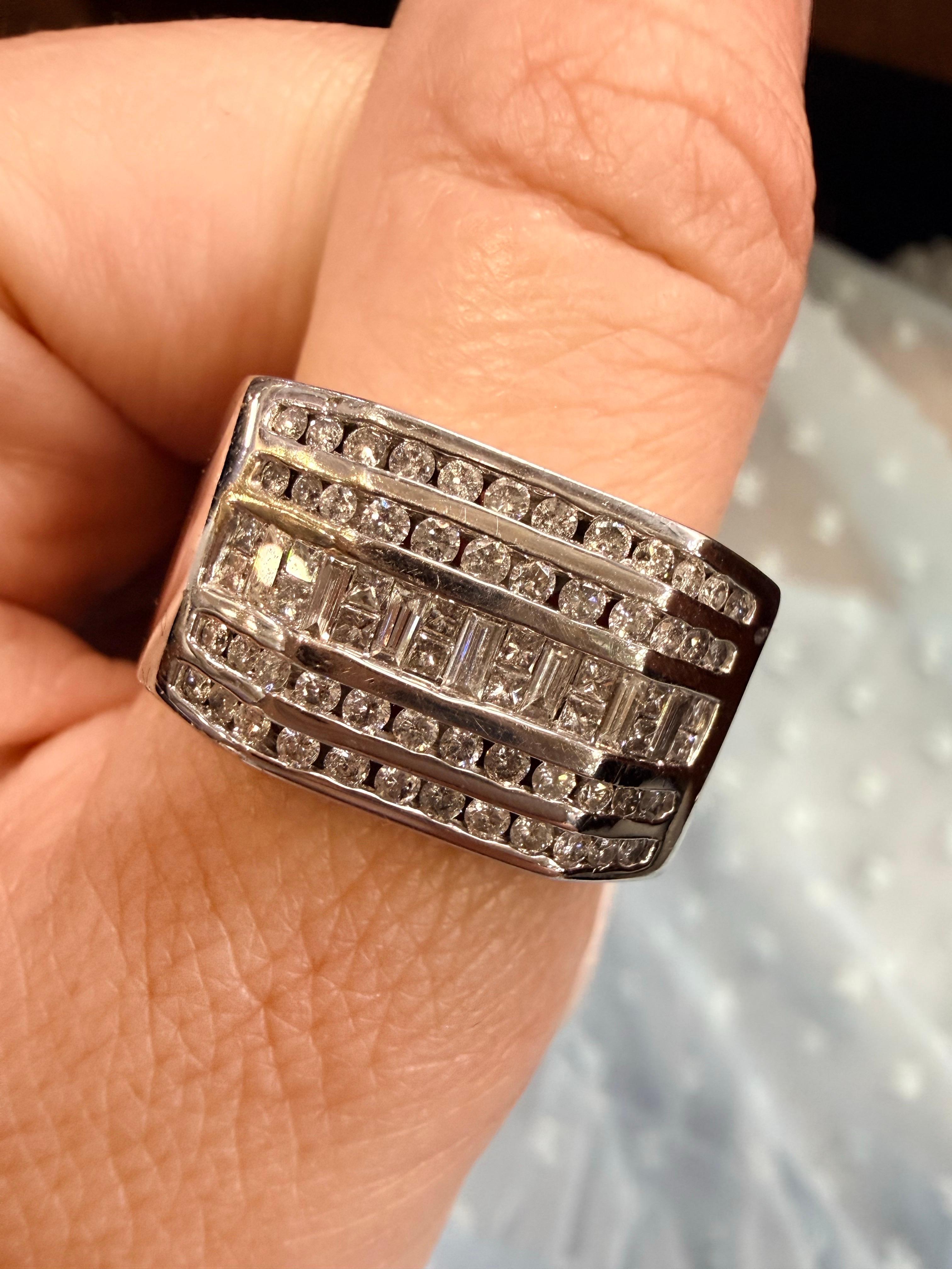 1ct Herren Diamant Ehering Diamantring unisex im Angebot 1