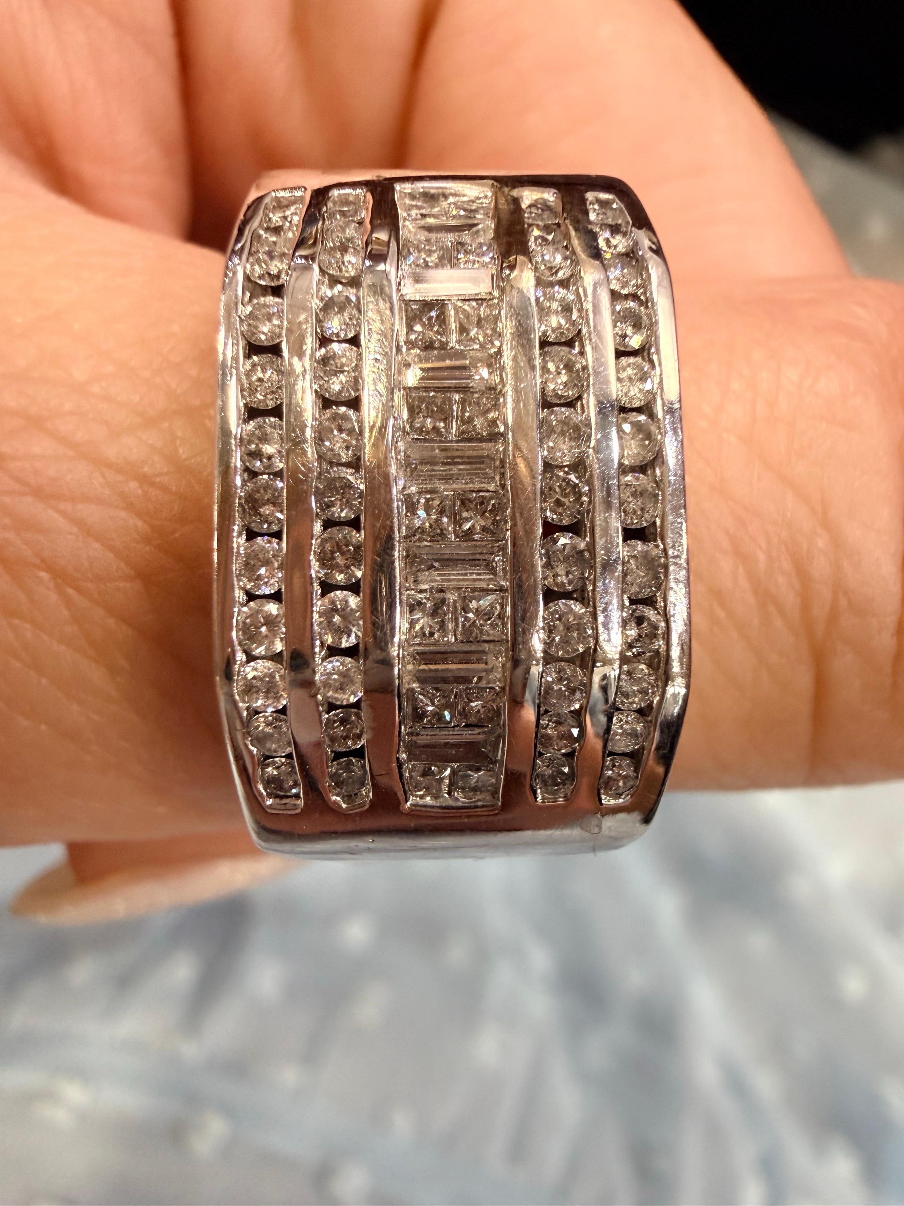 1ct Herren Diamant Ehering Diamantring unisex im Angebot 2