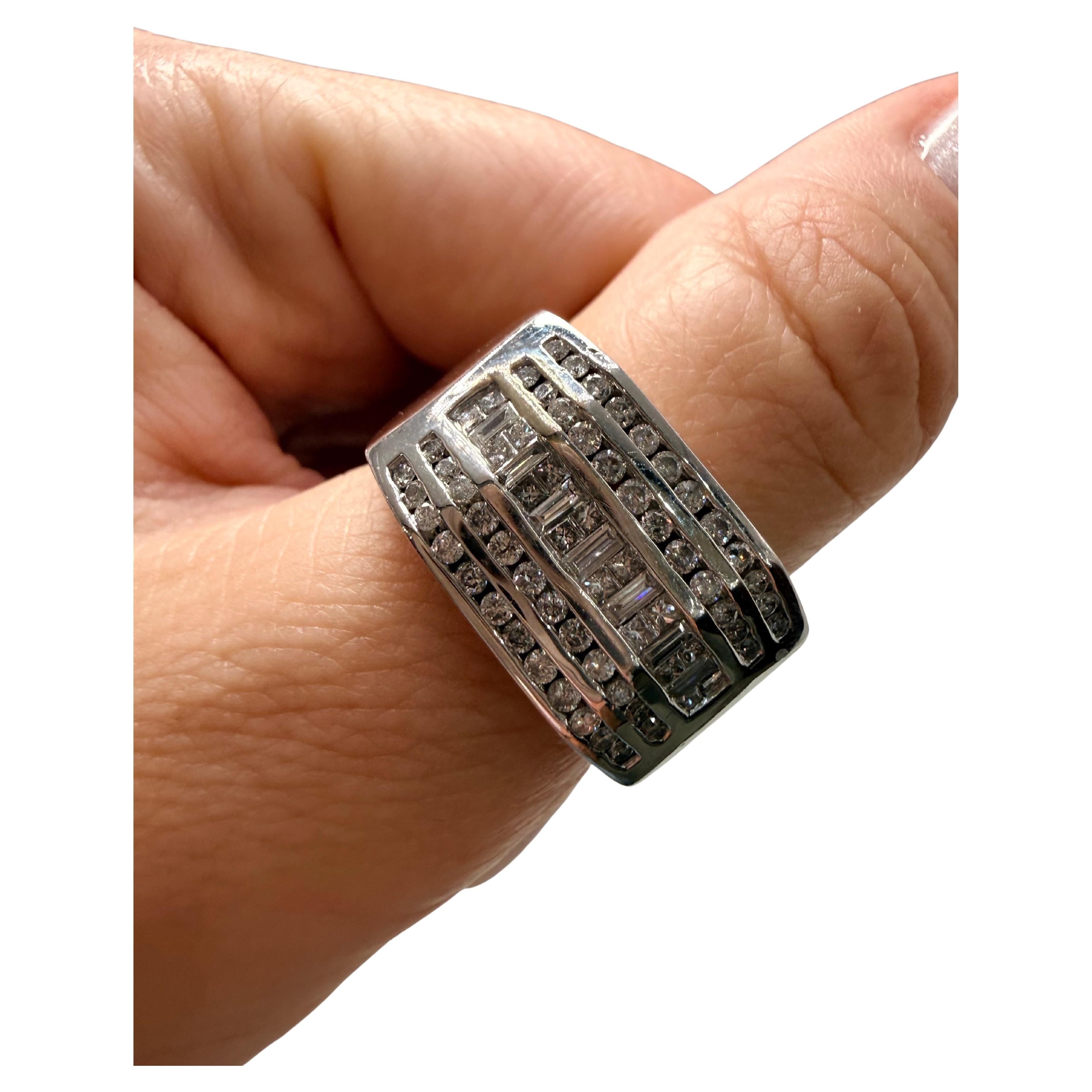 1ct Herren Diamant Ehering Diamantring unisex im Angebot