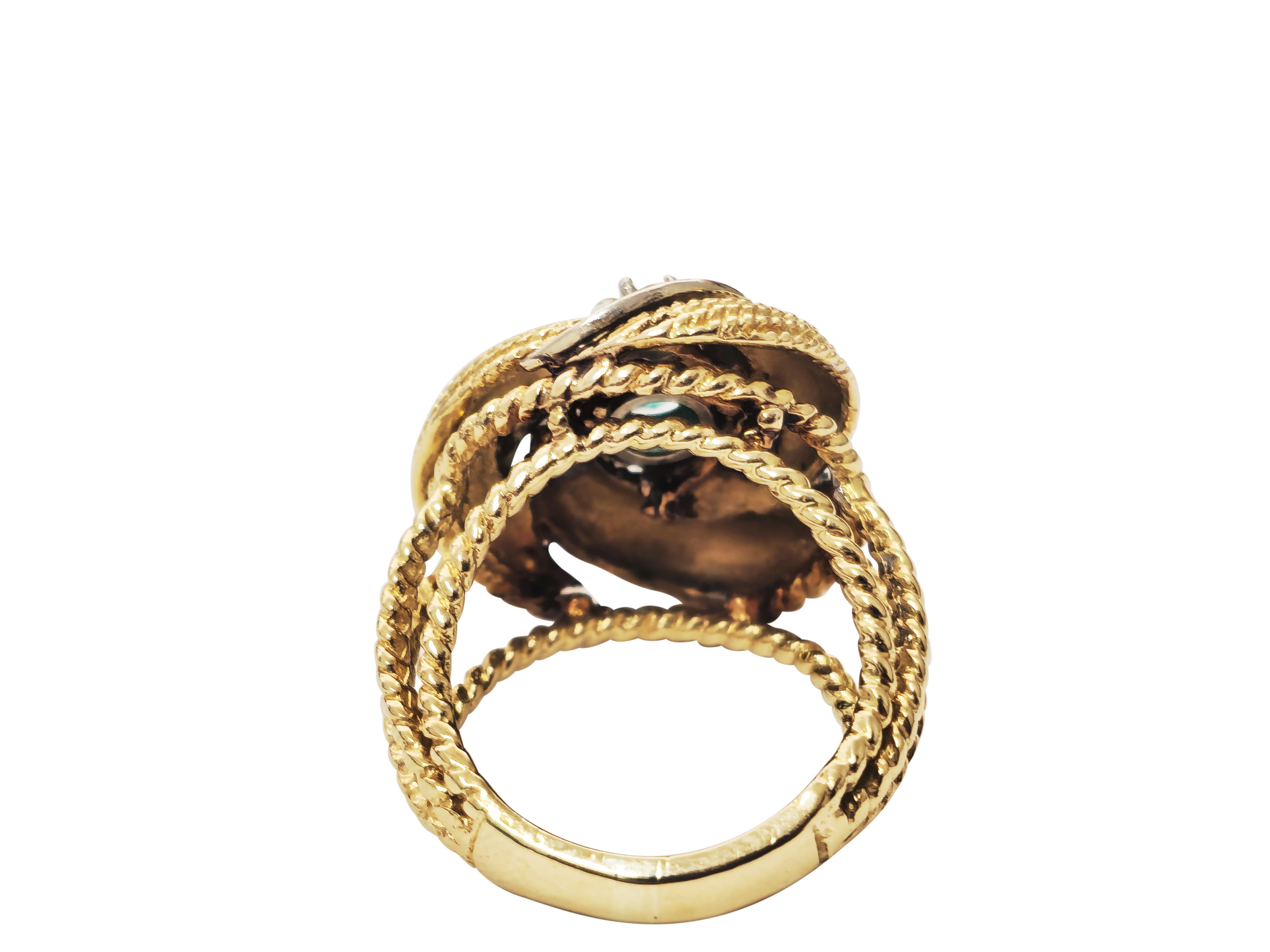 Women's 1ct Natural Colombian Emerald & Diamond Ring in 18K Gold For Sale