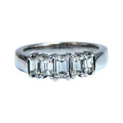 1ct natürlicher Diamant Baguette-Ring 14kt H/Vs
