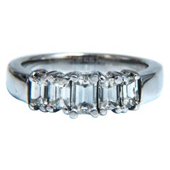 Bague baguette en diamant naturel de 1ct 14kt H/Vs*