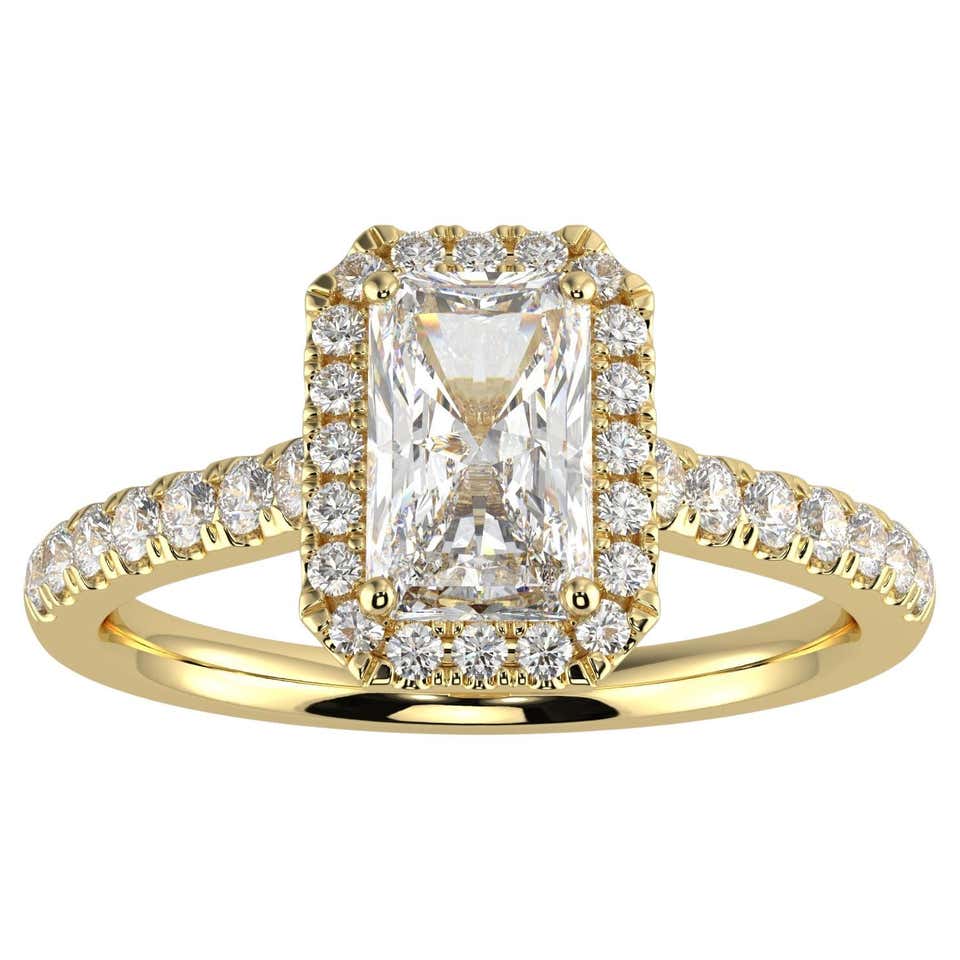 1ct Natural Diamond G-H Color SI Clarity Perfect Design Radiant Shape ...