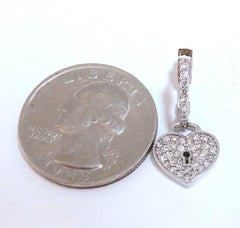 1ct Natural Diamond Heart Key Earrings 14kt*