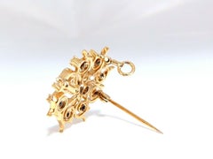 1 Carat Natural Round Diamonds Medusa Sunburst Rotary Pendant Brooch 14 Karat