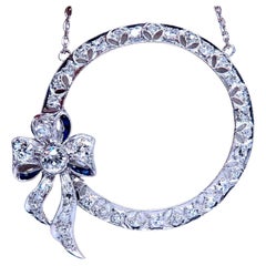 Collier vintage revisité en or 14 carats avec diamants naturels ronds ouverts de 1 carat