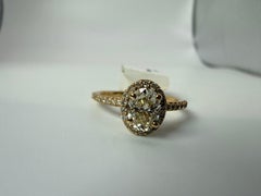 1ct Oval engagement ring 14Kt yellow gold