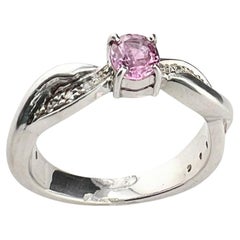 1ct Oval Natural Origin Pink Sapphire Ring