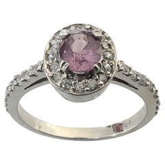 EGL Certified 1ct Oval Pink Sapphire Engagement Ring