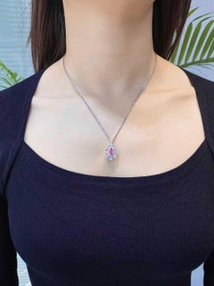 1ct Pear Pink Diamond Convertible Ring Pendant Double Halo 1.58ct