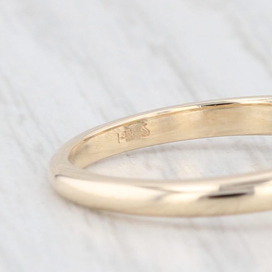 Taille princesse Bague de fiançailles en or jaune 14k 1ct Princesse Taille 6.5 en vente