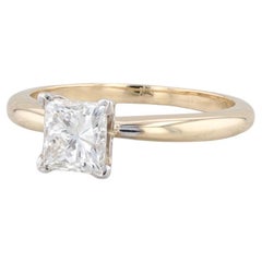 1ct Princess Solitaire Engagement Ring 14k Yellow Gold Size 6.5