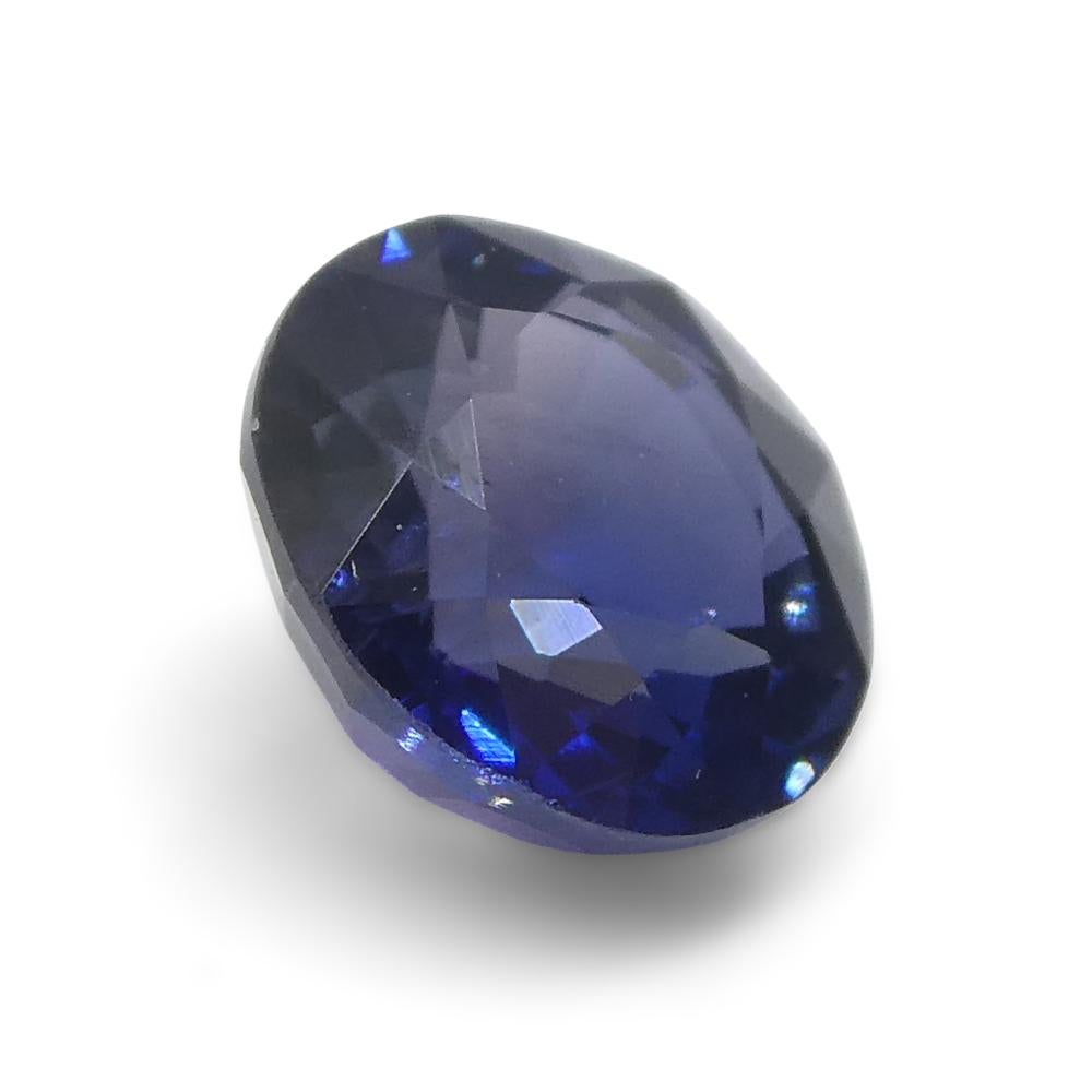 1ct Round Blue Sapphire from Madagascar, Unheated For Sale 2